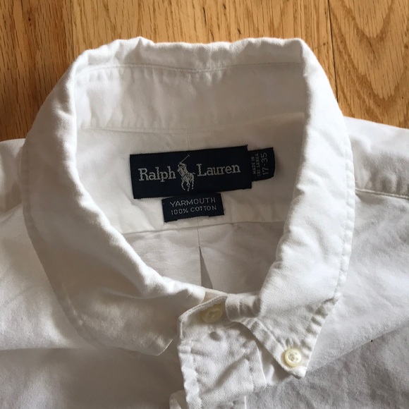 Ralph Lauren 17-35 Yarmouth White LS Button Up - Picture 3 of 5